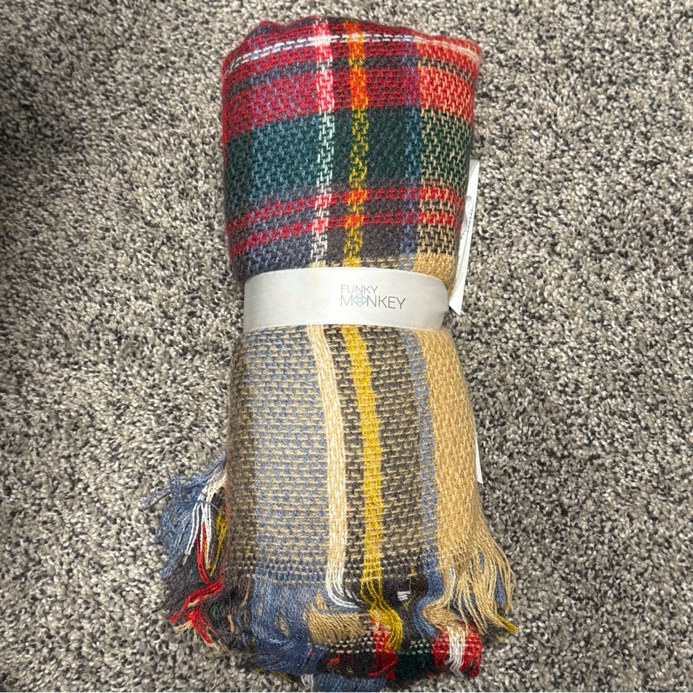 Red & Green Plaid Infinity Scarf